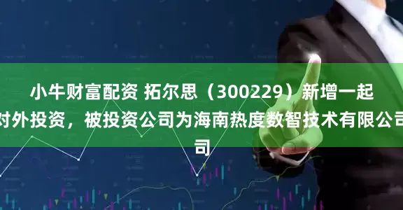 小牛财富配资 拓尔思（300229）新增一起对外投资，被投资公司为海南热度数智技术有限公司