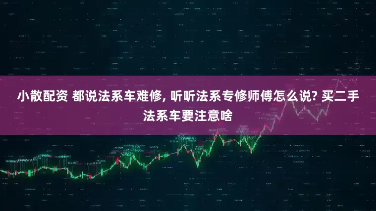 小散配资 都说法系车难修, 听听法系专修师傅怎么说? 买二手法系车要注意啥